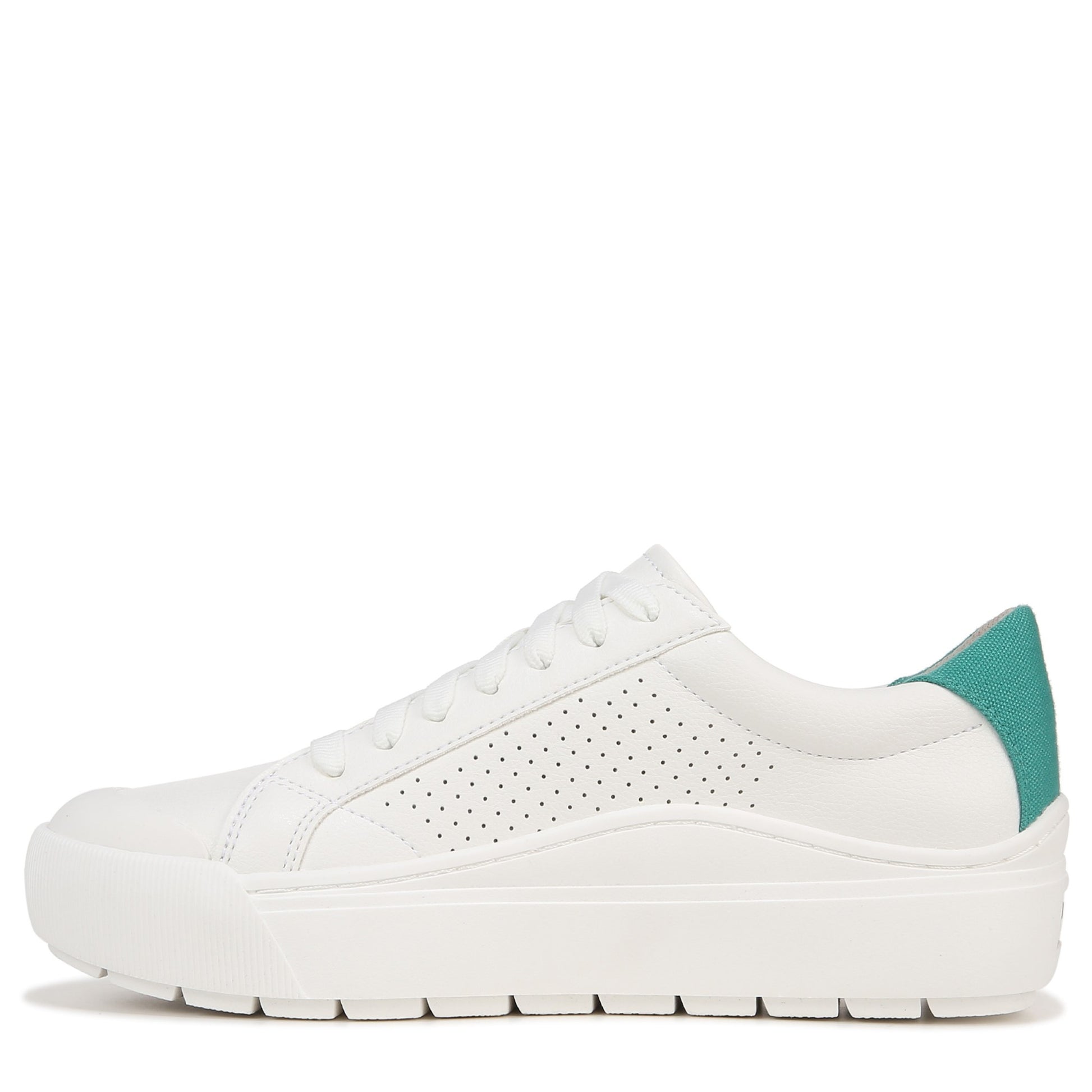 Dr. Scholl's Time Off Women's Comfort Sneakers - White Faux Leather - Left Side