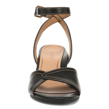 Vionic Isadora Womens Quarter/Ankle/T-Strap Sandals - Black - Front