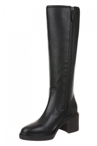 Vionic Sonora - Women's Comfortable Orthotic Moto Tall Boot with Arch Support - Black - Left angle