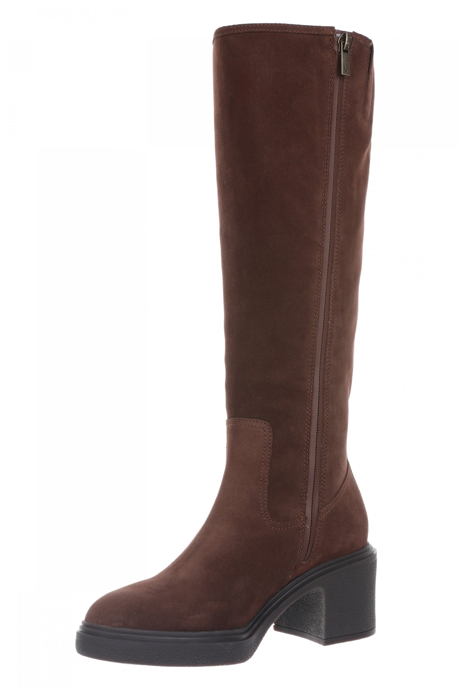 Vionic Sonora - Women's Comfortable Orthotic Moto Tall Boot with Arch Support - Coffee - Left angle