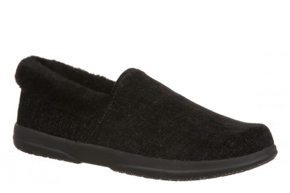 Vionic Clare Slipper - Women's Cozy Orthotic Arch Support Slippers - Black - Angle main