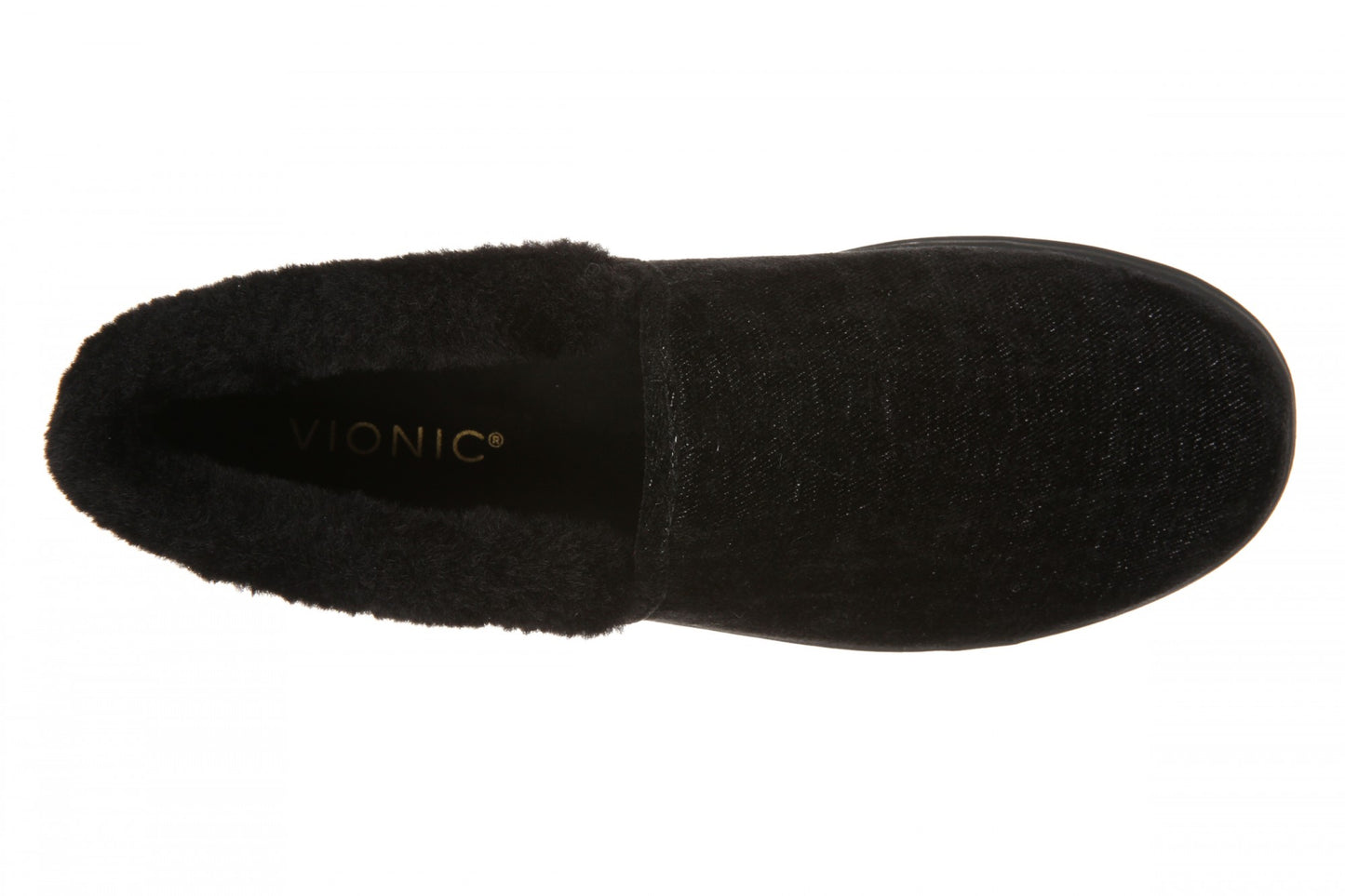 Vionic Clare Slipper - Women's Cozy Orthotic Arch Support Slippers - Black - Top