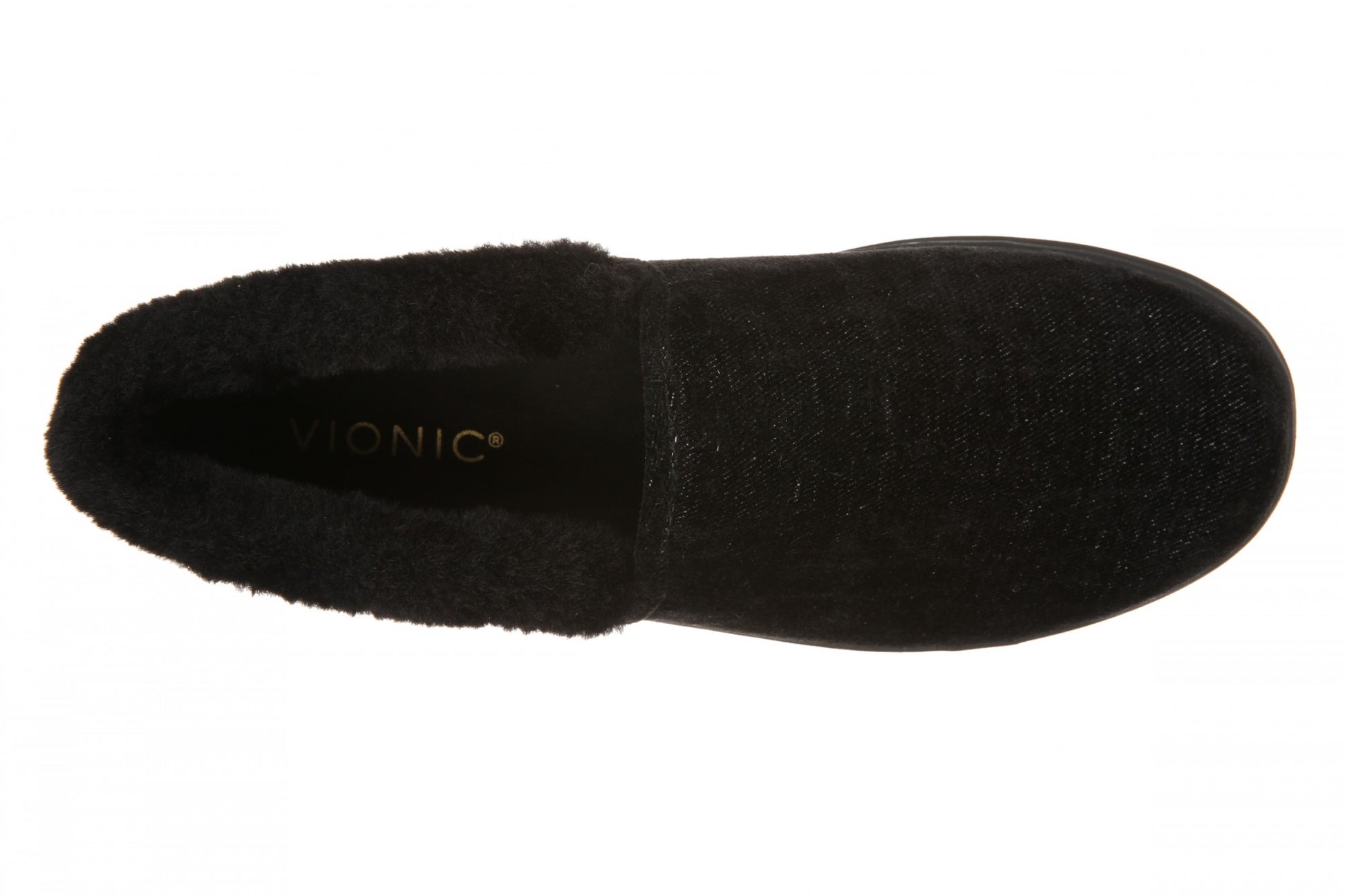 Vionic Clare Slipper - Women's Cozy Orthotic Arch Support Slippers - Black - Top