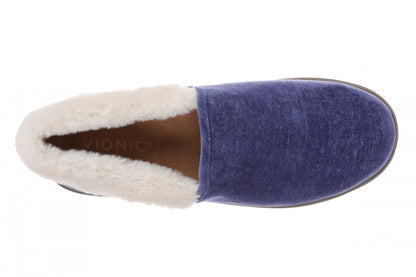 Vionic Clare Slipper - Women's Cozy Orthotic Arch Support Slippers - Denim - Top