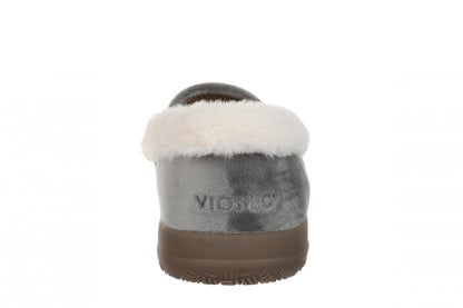 Vionic Clare Slipper - Women's Cozy Orthotic Arch Support Slippers - Charcoal - Back