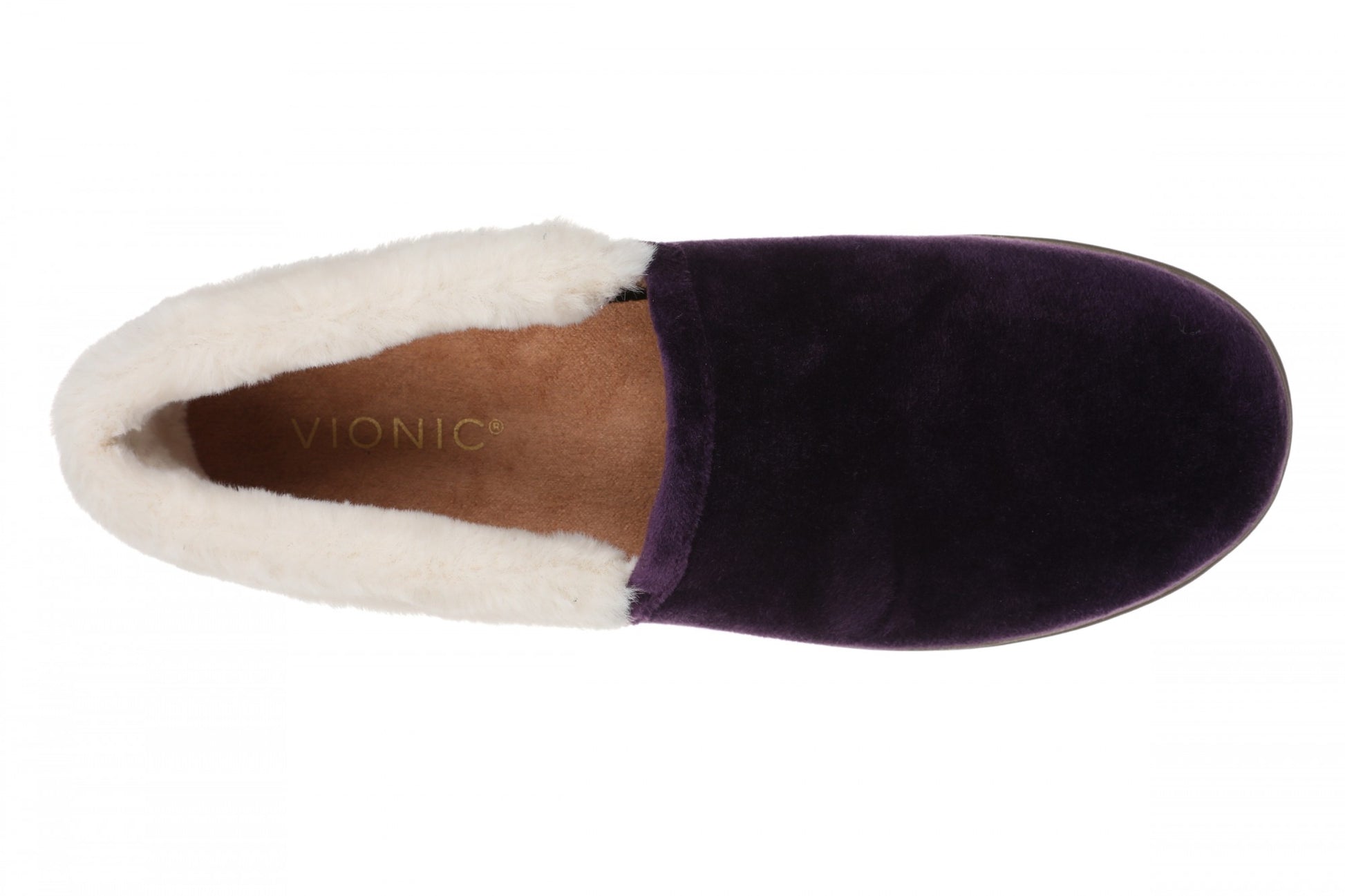Vionic Clare Slipper - Women's Cozy Orthotic Arch Support Slippers - Amethyst - Top