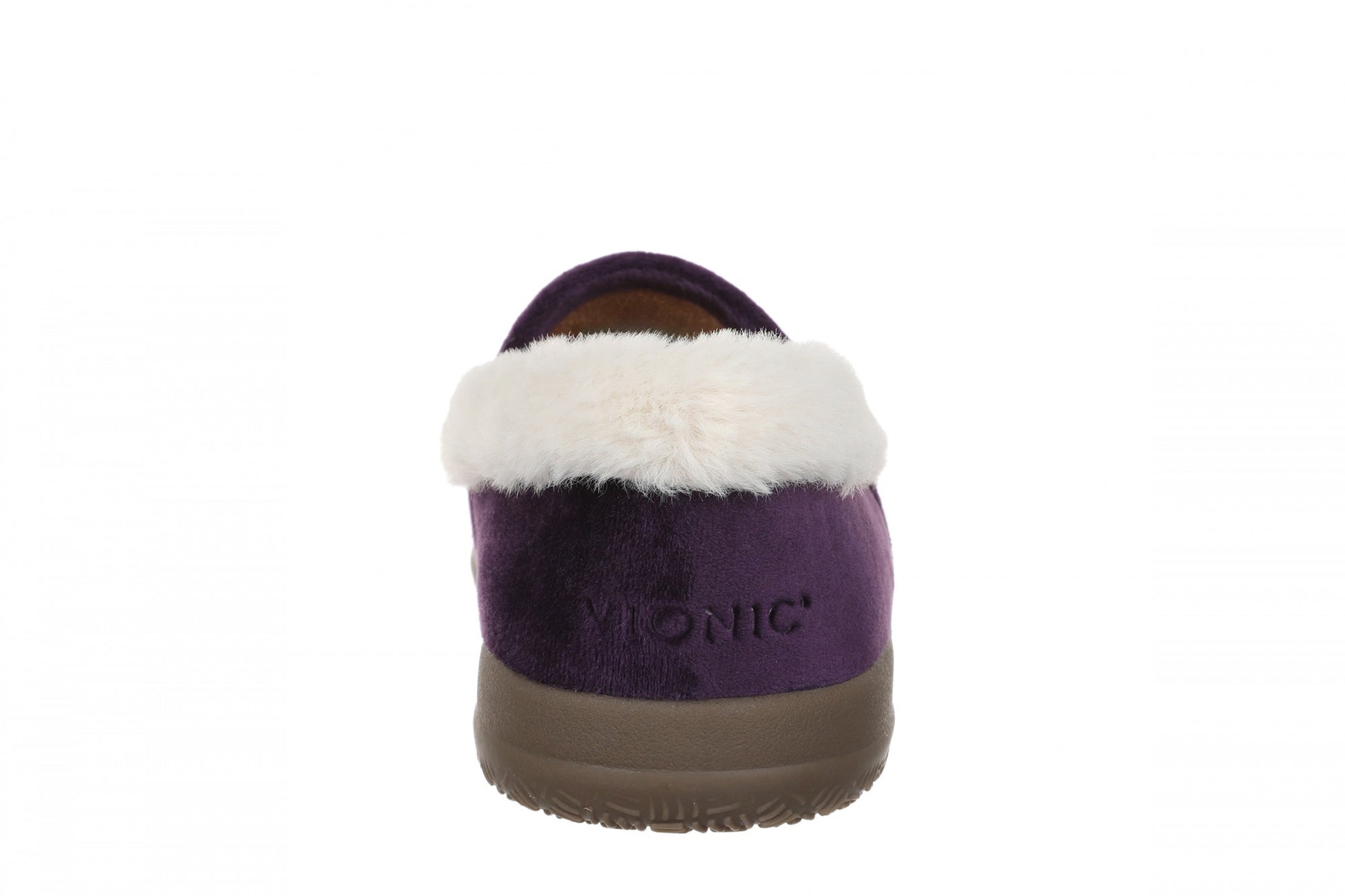 Vionic Clare Slipper - Women's Cozy Orthotic Arch Support Slippers - Amethyst - Back