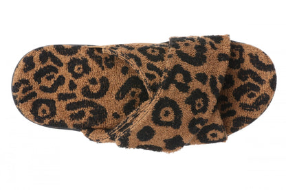 Vionic Relax II Women's Orthotic Slide Slippers - Brown Multi Terry - Top