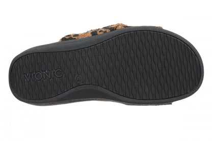 Vionic Relax II Women's Orthotic Slide Slippers - Brown Multi Terry - Bottom