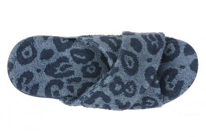 Vionic Relax II Women's Orthotic Slide Slippers - Blue Multi Terry - Top