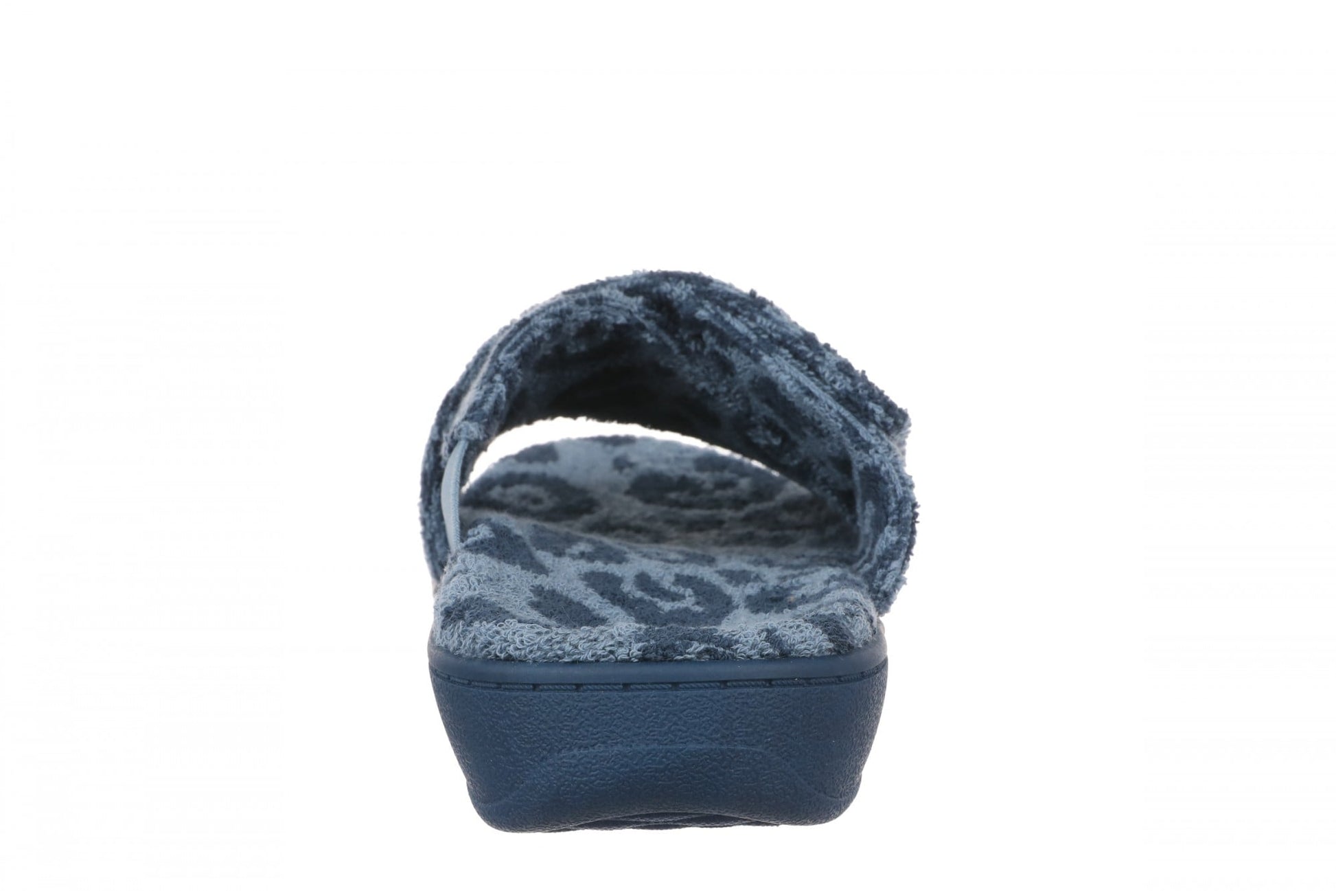 Vionic Relax II Women's Orthotic Slide Slippers - Blue Multi Terry - Back