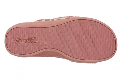 Vionic Relax II Women's Orthotic Slide Slippers - Pink Multi Terry - Bottom