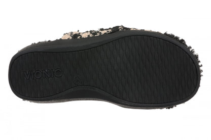 Vionic Relax II Women's Orthotic Slide Slippers - Black/cream Houndstooth - Bottom