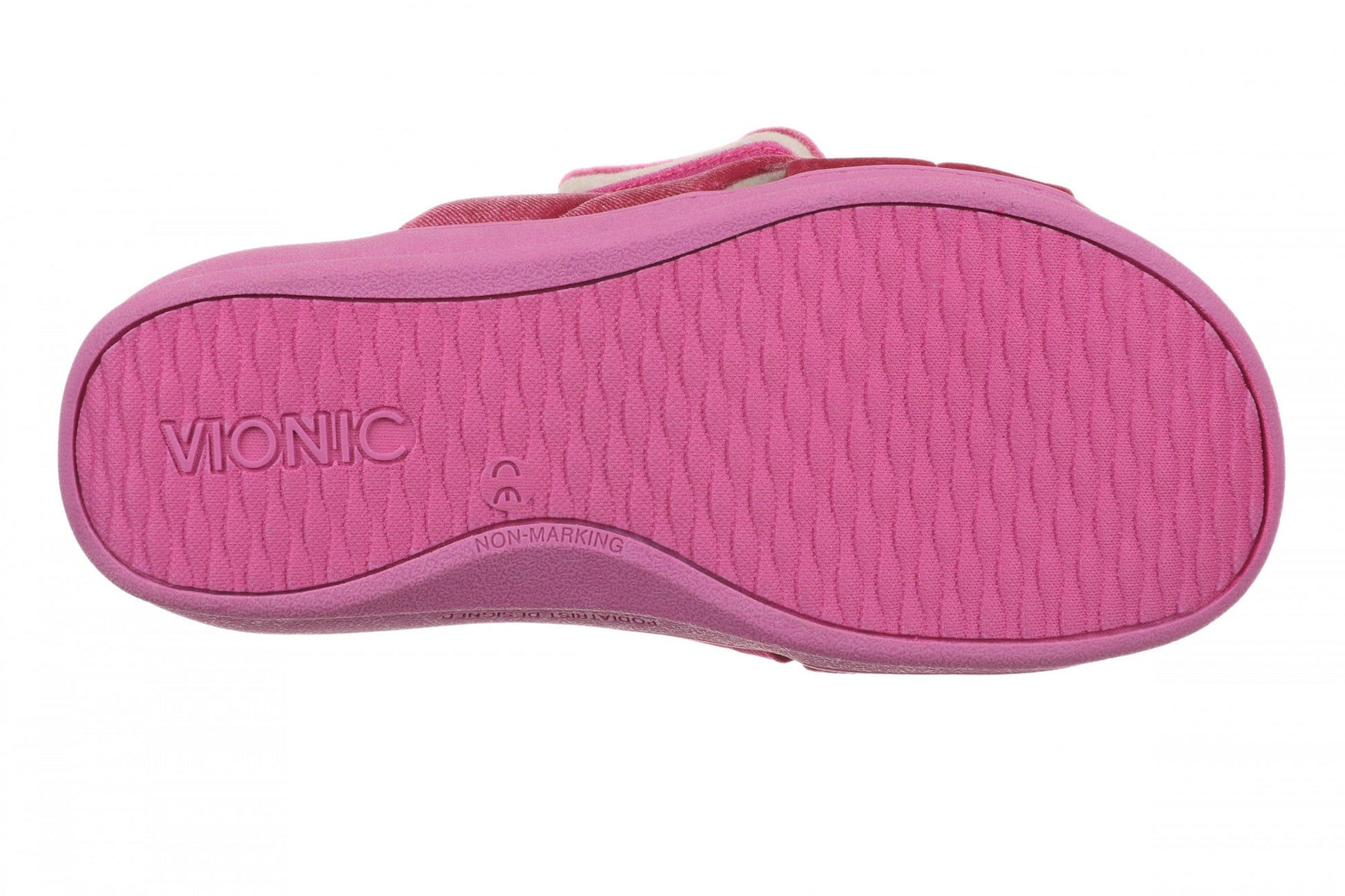 Vionic Relax II Women's Orthotic Slide Slippers - Rose Violet Velvet - Bottom