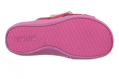 Vionic Relax II Women's Orthotic Slide Slippers - Rose Violet Velvet - Bottom