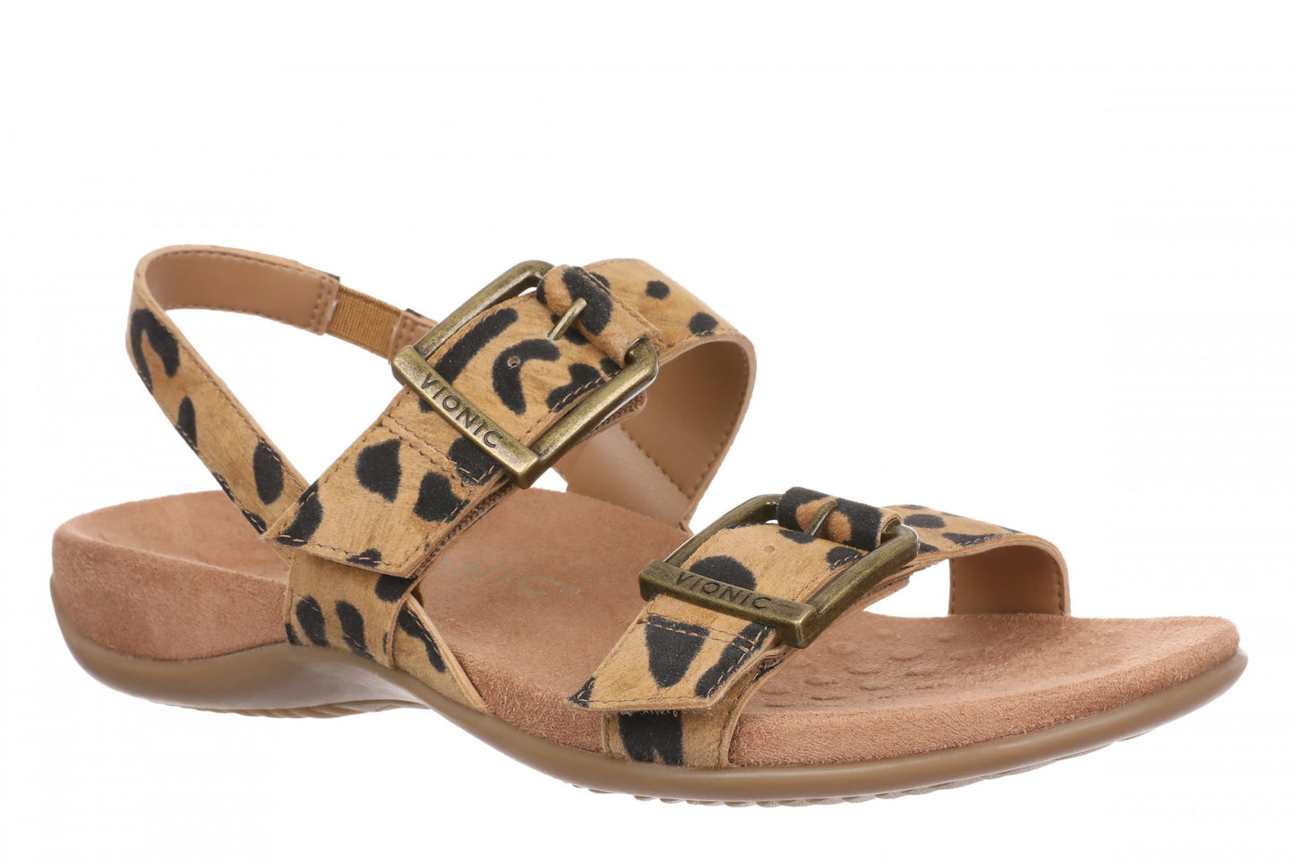 Vionic Reese Women's Slingback Sandal - Tan Leopard - Angle main