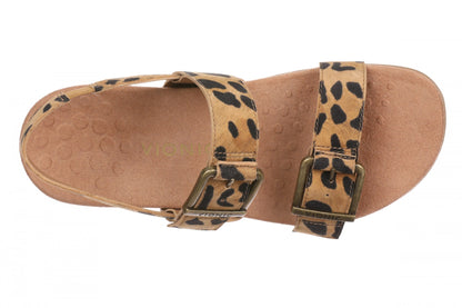 Vionic Reese Women's Slingback Sandal - Tan Leopard - Top