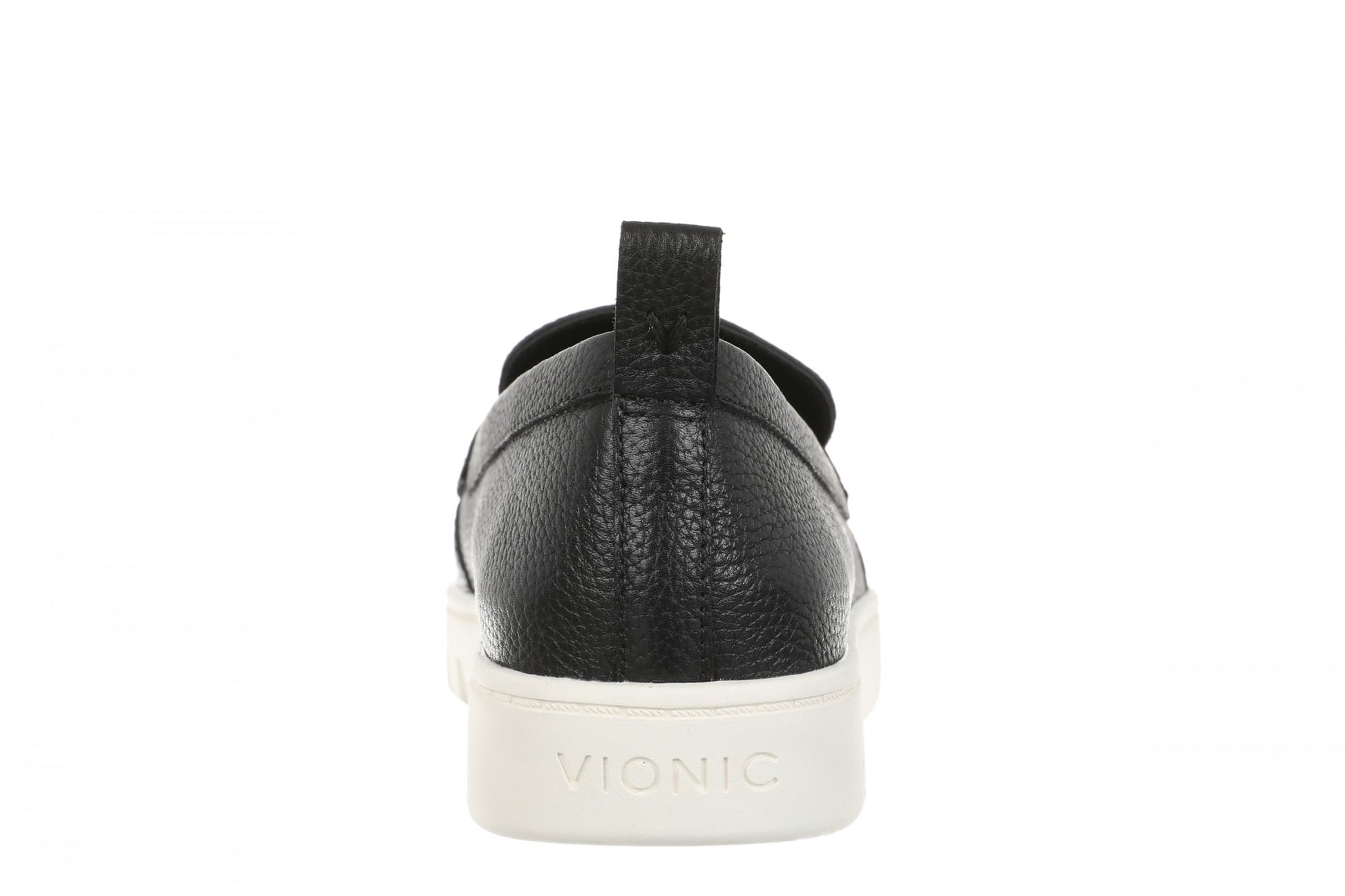 Vionic Chantel Women's Arch Support Slip-On Loafer Shoe - Black/Cream - Back