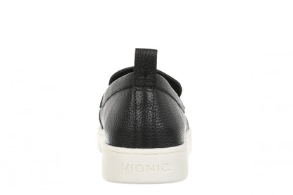 Vionic Chantel Women's Arch Support Slip-On Loafer Shoe - Black/Cream - Back