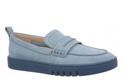Vionic Chantel Women's Arch Support Slip-On Loafer Shoe - Vintage Blue Haze - Angle main