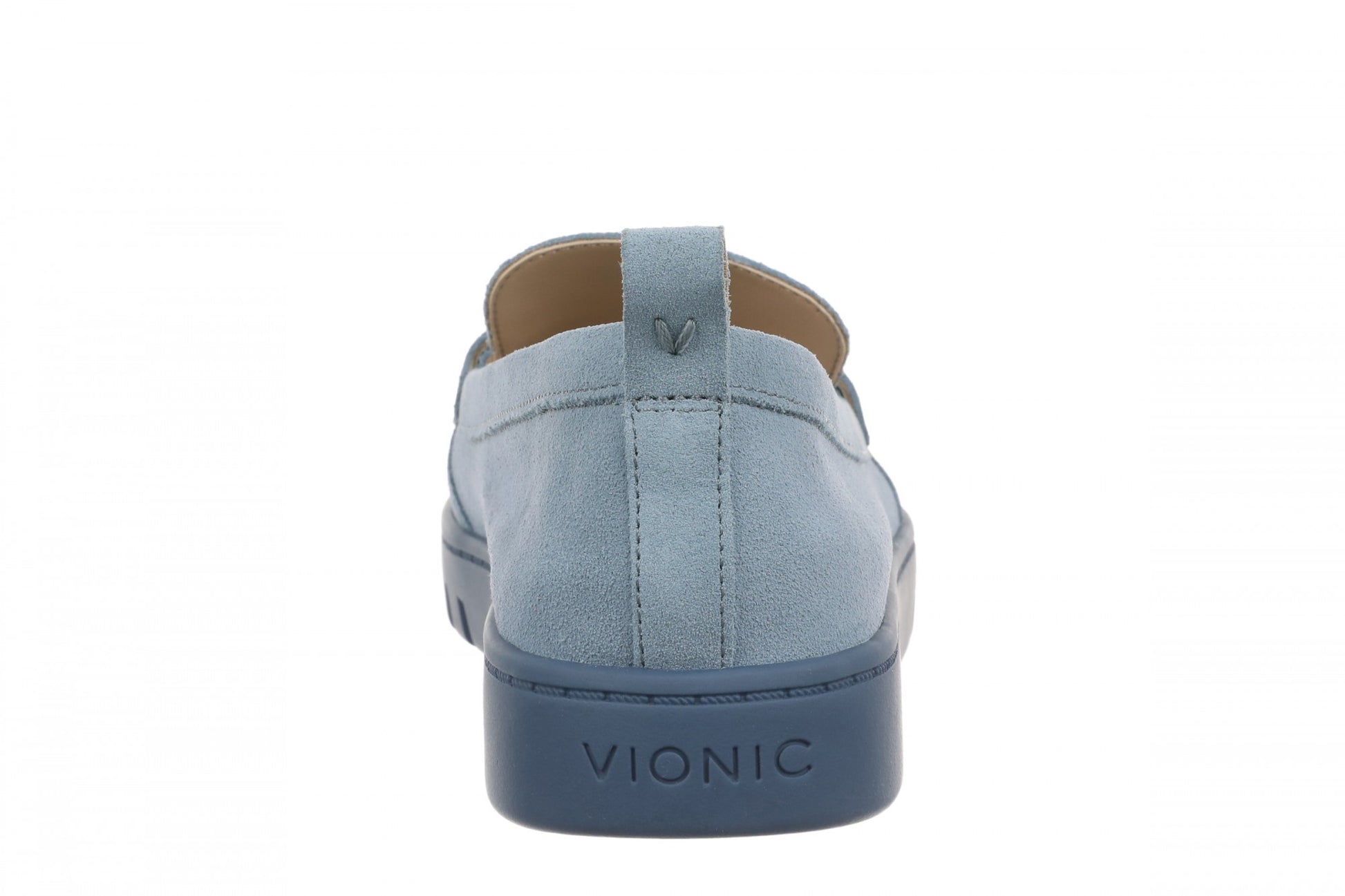 Vionic Chantel Women's Arch Support Slip-On Loafer Shoe - Vintage Blue Haze - Back