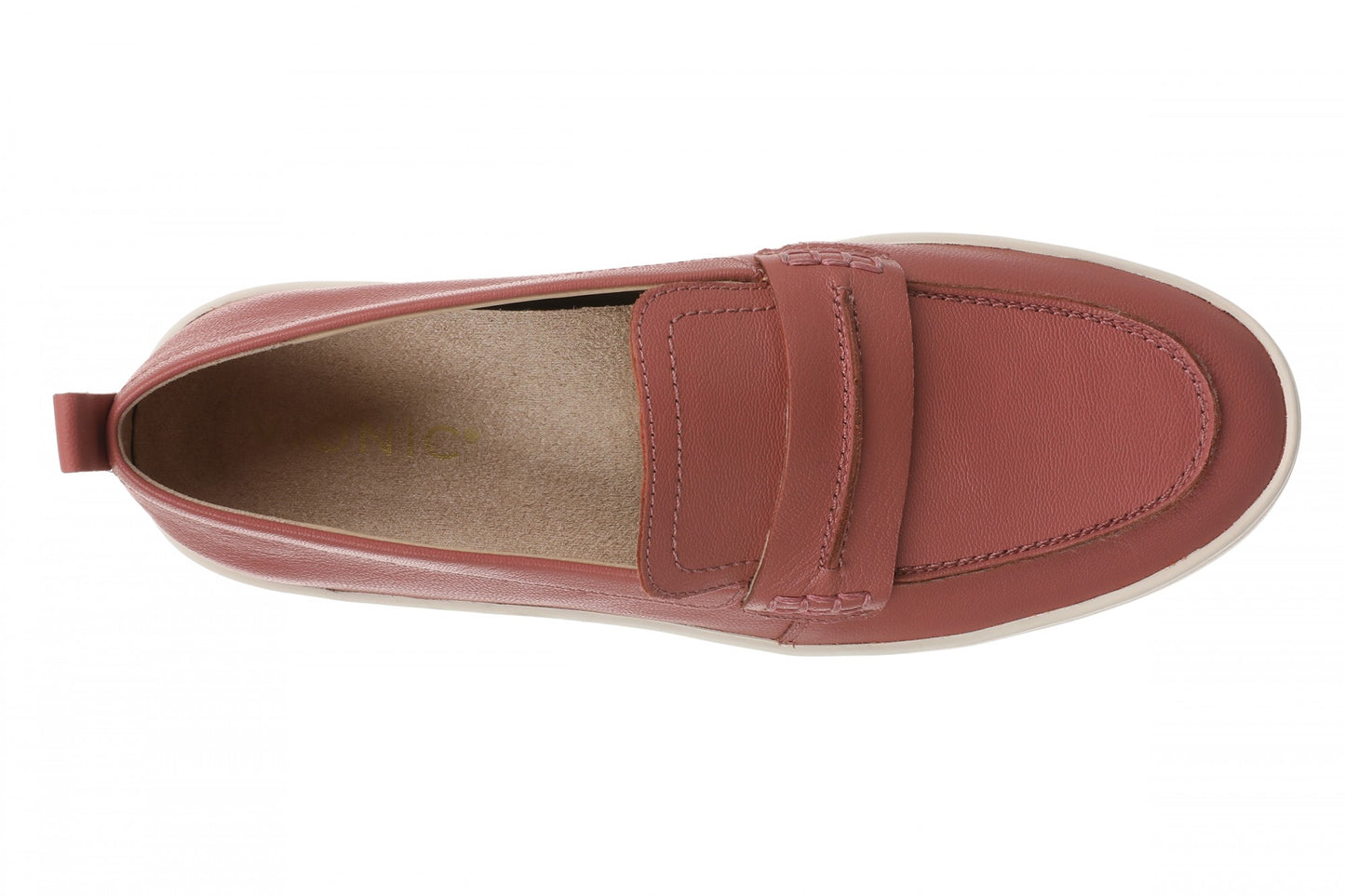 Vionic Chantel Women's Arch Support Slip-On Loafer Shoe - Withered Rose - Top