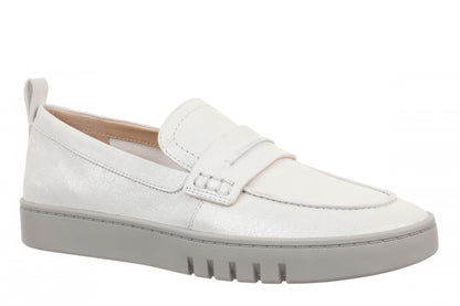 Vionic Chantel Women's Arch Support Slip-On Loafer Shoe - Silver - Angle main