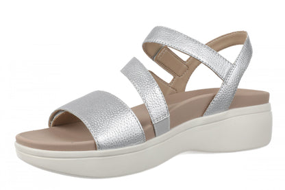 Vionic Sophia Womens Sandal Slingback Platform - Silver - Left angle