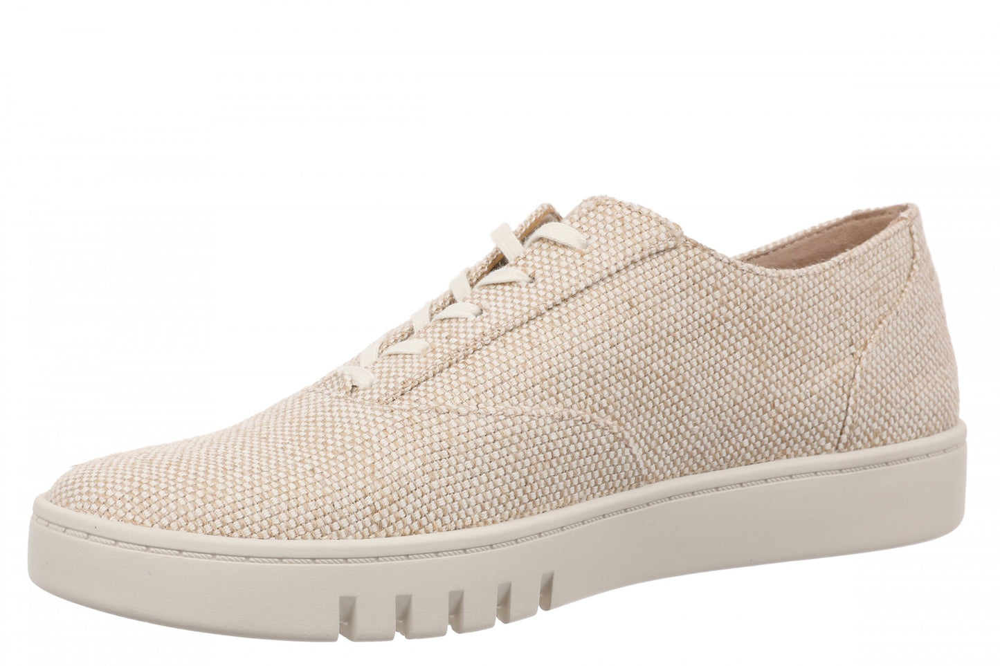 Vionic Callie Womens Loafer Slip On Hybrid Oxford - Women's Comfortable Hybrid Loafer - Natural Linen - Left angle