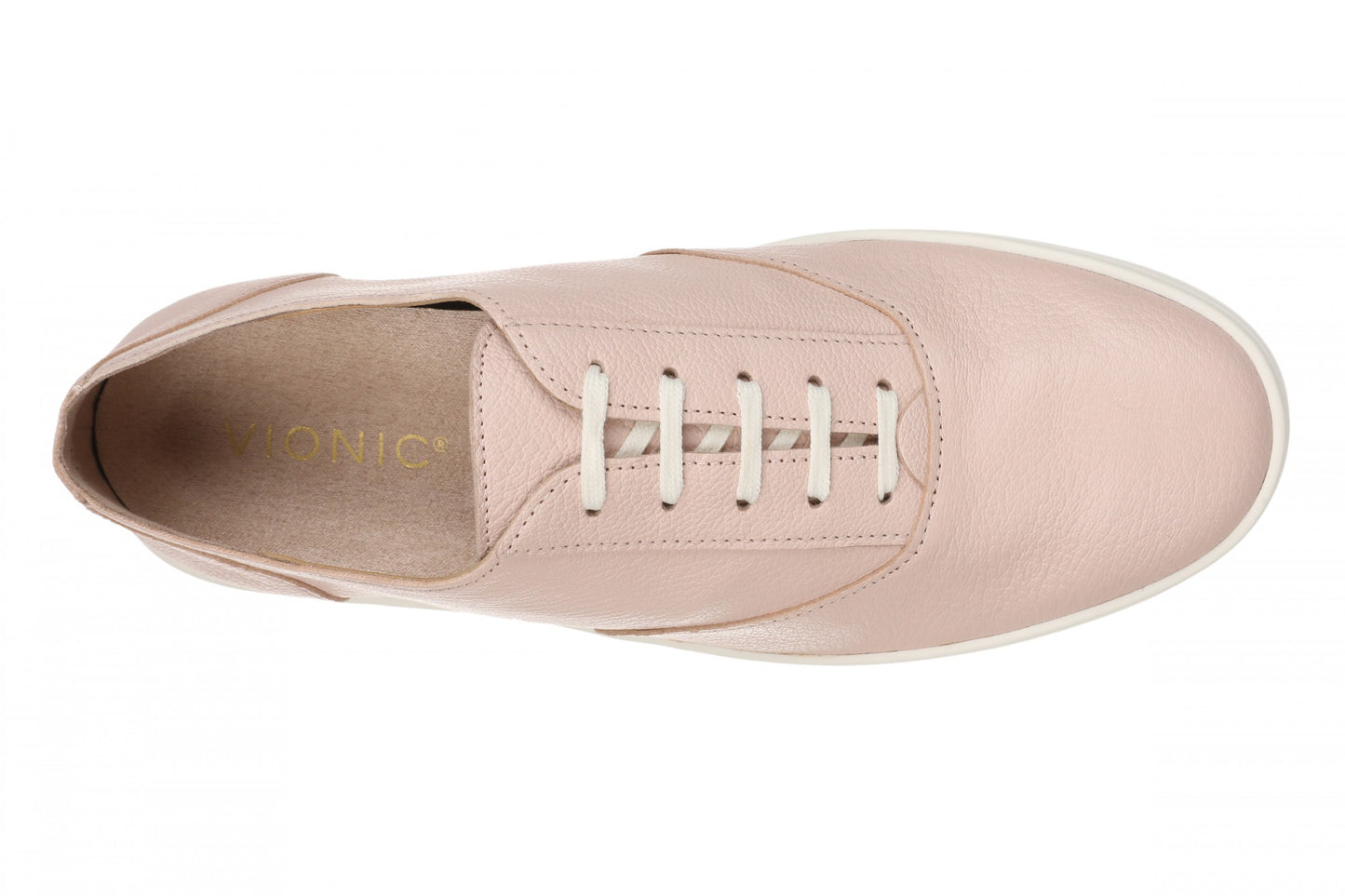 Vionic Callie Womens Loafer Slip On Hybrid Oxford - Women's Comfortable Hybrid Loafer - Cameo Rose Leather - Top