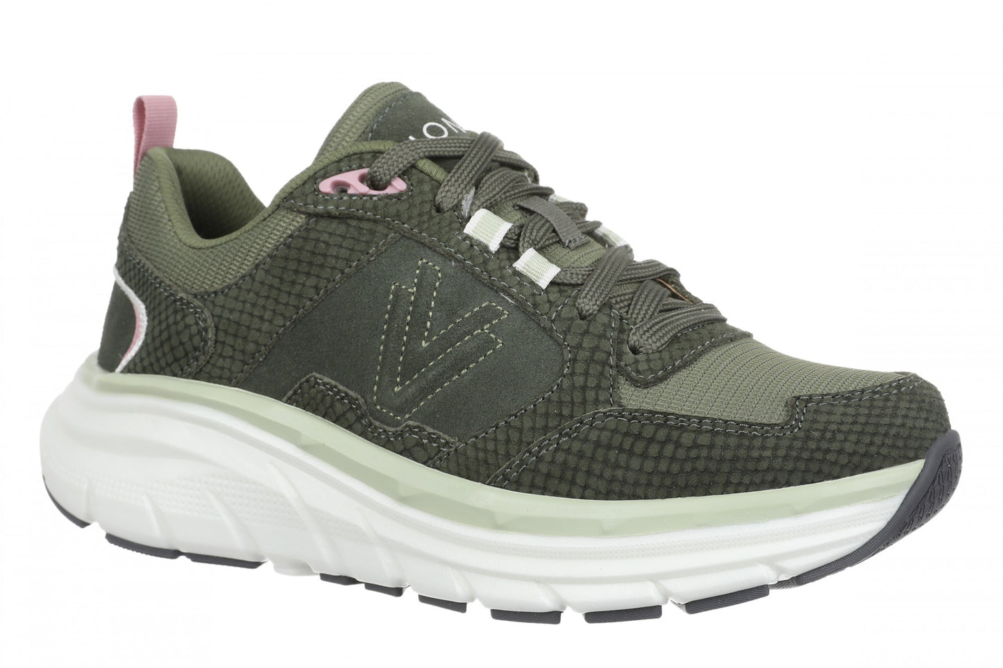 Vionic Walk Max Skyline - Women's Comfort Walking Shoe - Olive Moss - Angle main