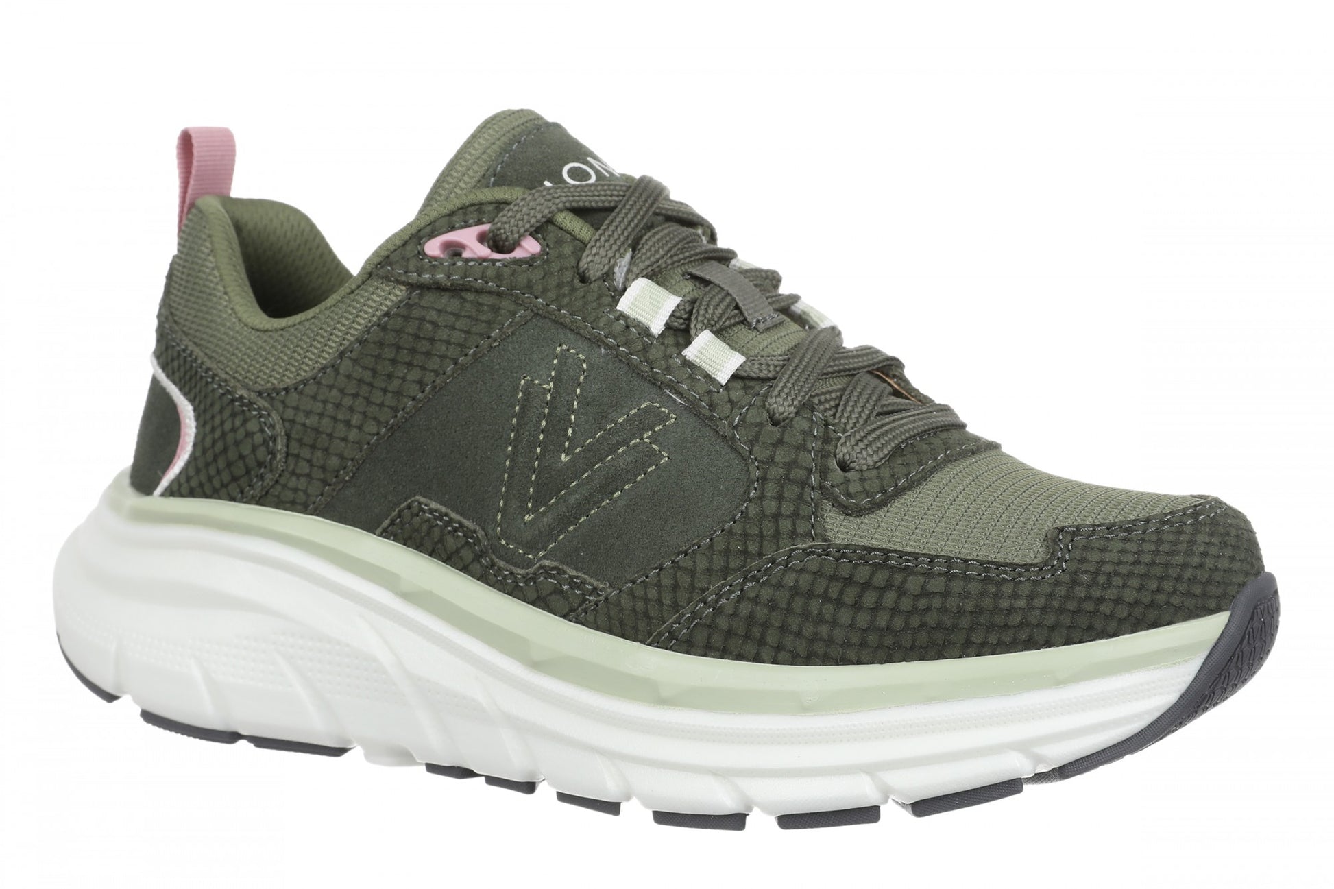 Vionic Walk Max Skyline - Women's Comfort Walking Shoe - Olive Moss - Angle main
