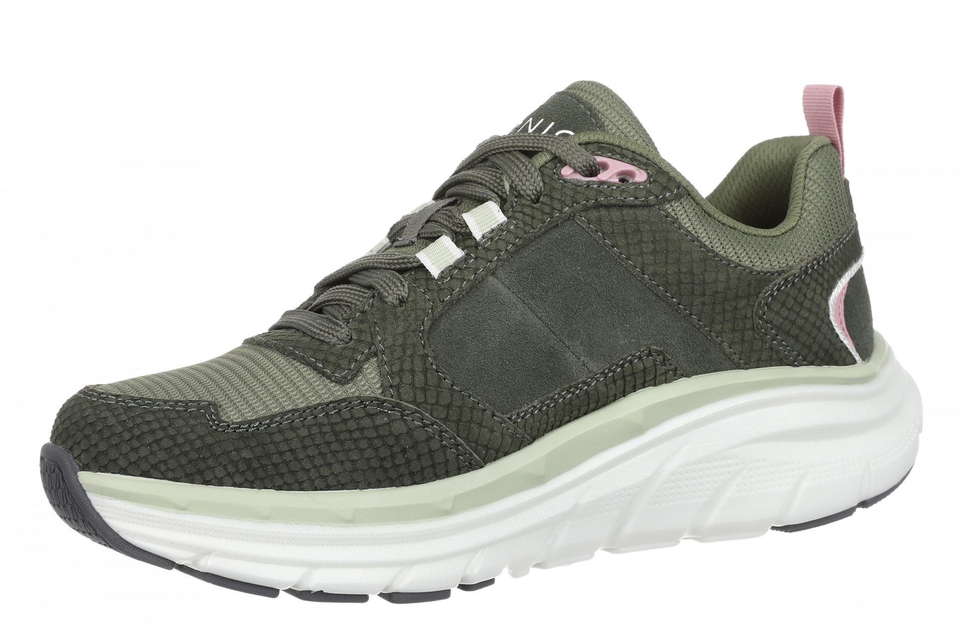 Vionic Walk Max Skyline - Women's Comfort Walking Shoe - Olive Moss - Left angle