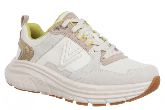 Vionic Walk Max Skyline - Women's Comfort Walking Shoe - Ivory/gold - Angle main