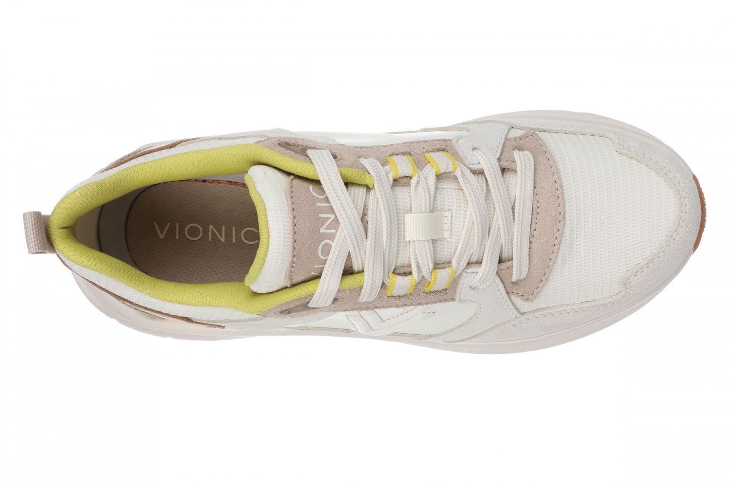 Vionic Walk Max Skyline - Women's Comfort Walking Shoe - Ivory/gold - Top