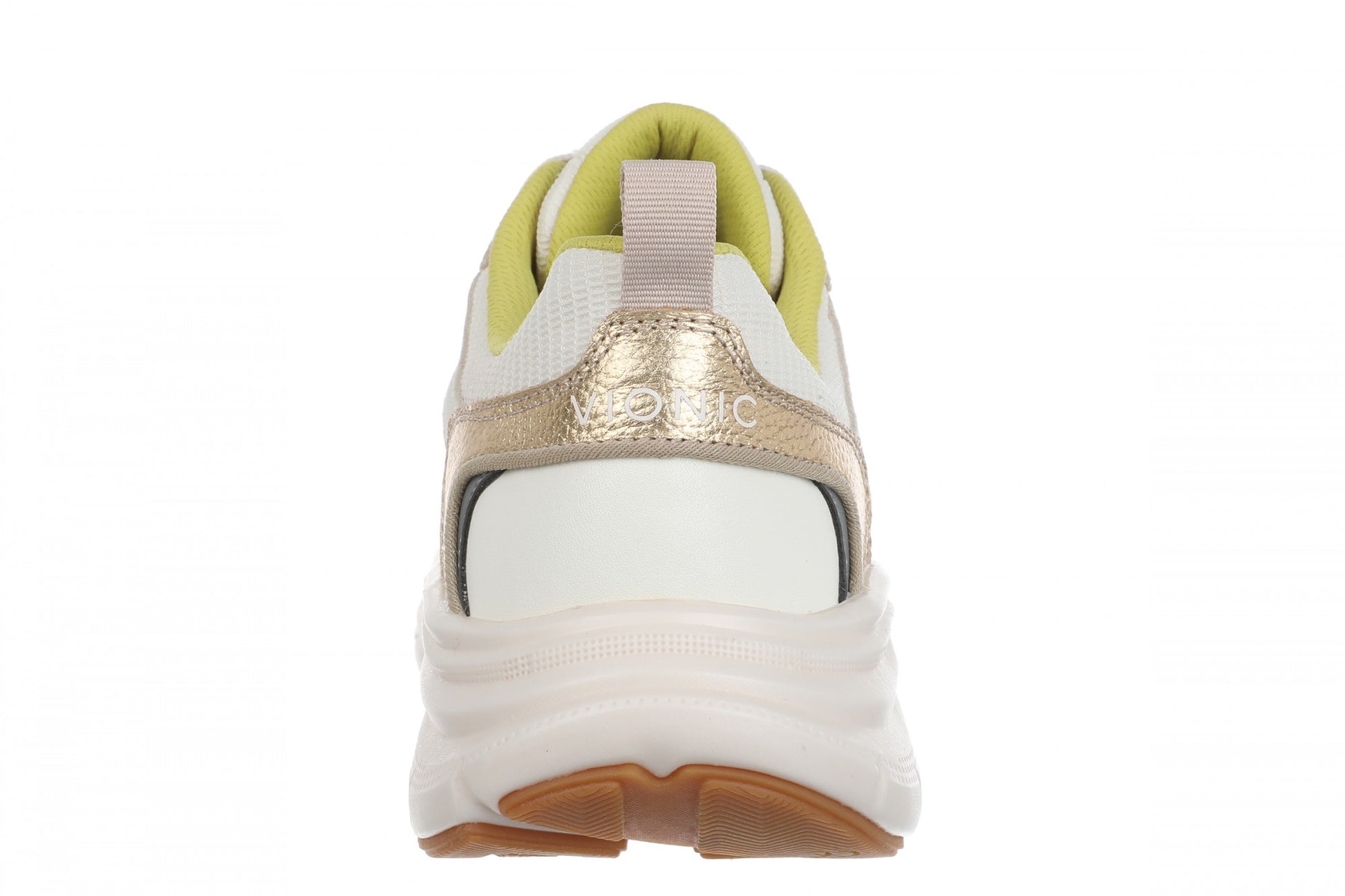 Vionic Walk Max Skyline - Women's Comfort Walking Shoe - Ivory/gold - Back