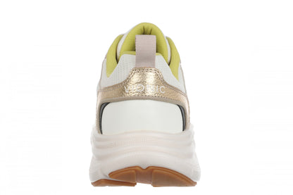 Vionic Walk Max Skyline - Women's Comfort Walking Shoe - Ivory/gold - Back