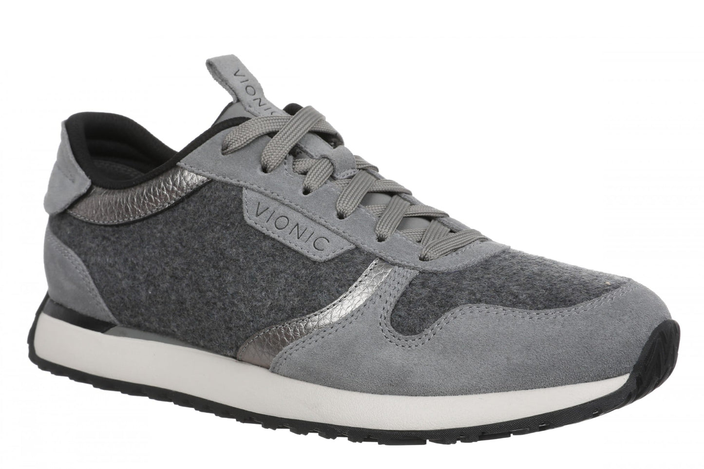 Vionic Monarch Women's Orthotic Support Sneakers - Dark Grey-dropped - Angle main