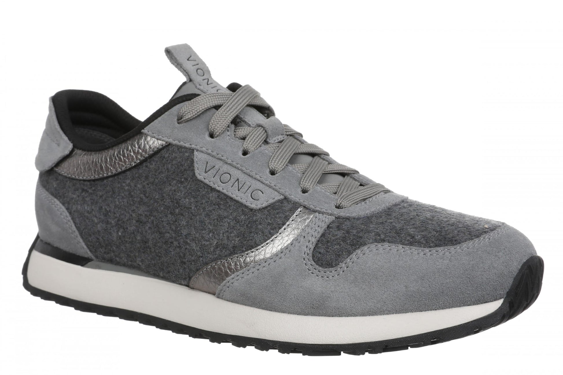 Vionic Monarch Women's Orthotic Support Sneakers - Dark Grey-dropped - Angle main