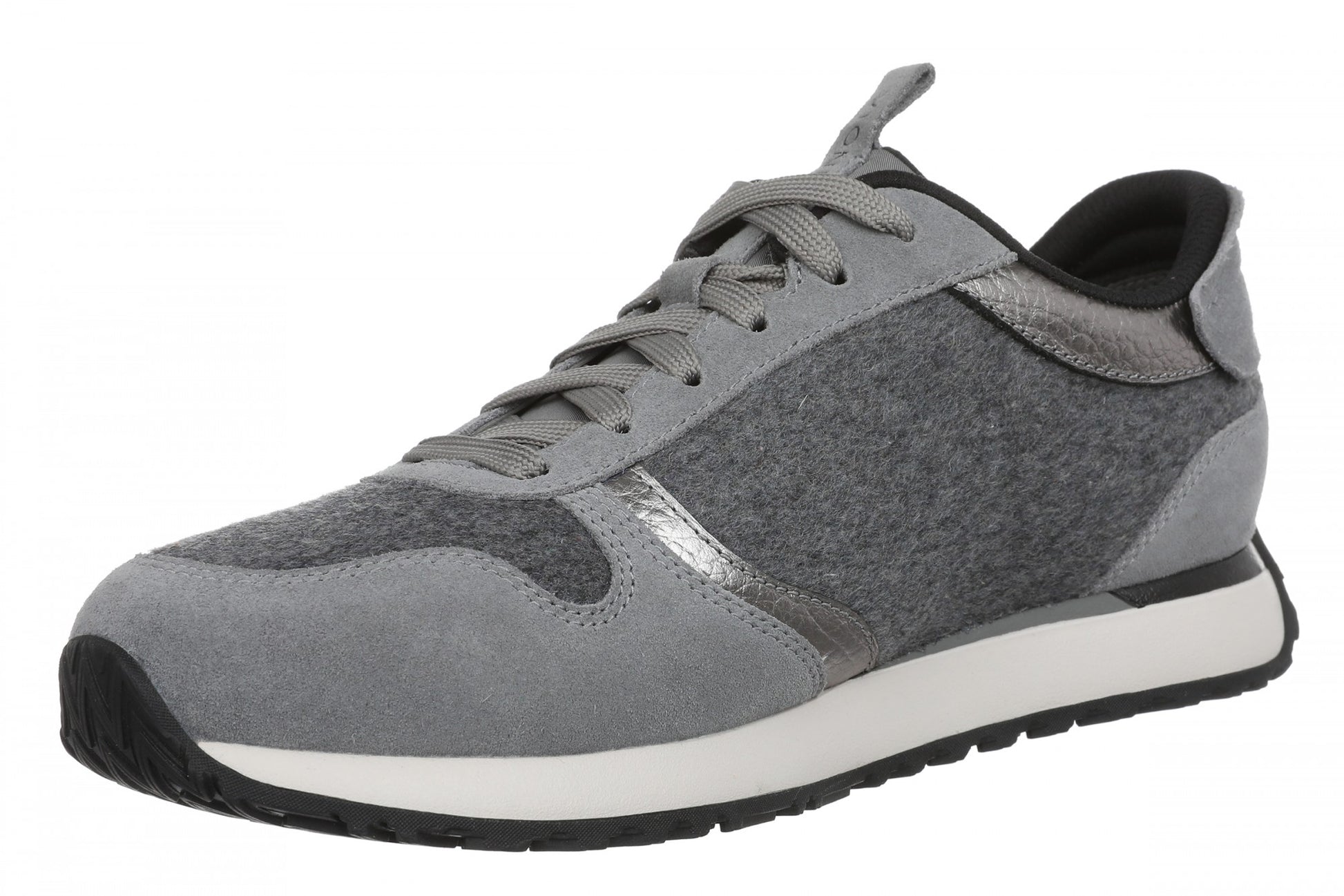 Vionic Monarch Women's Orthotic Support Sneakers - Dark Grey-dropped - Left angle