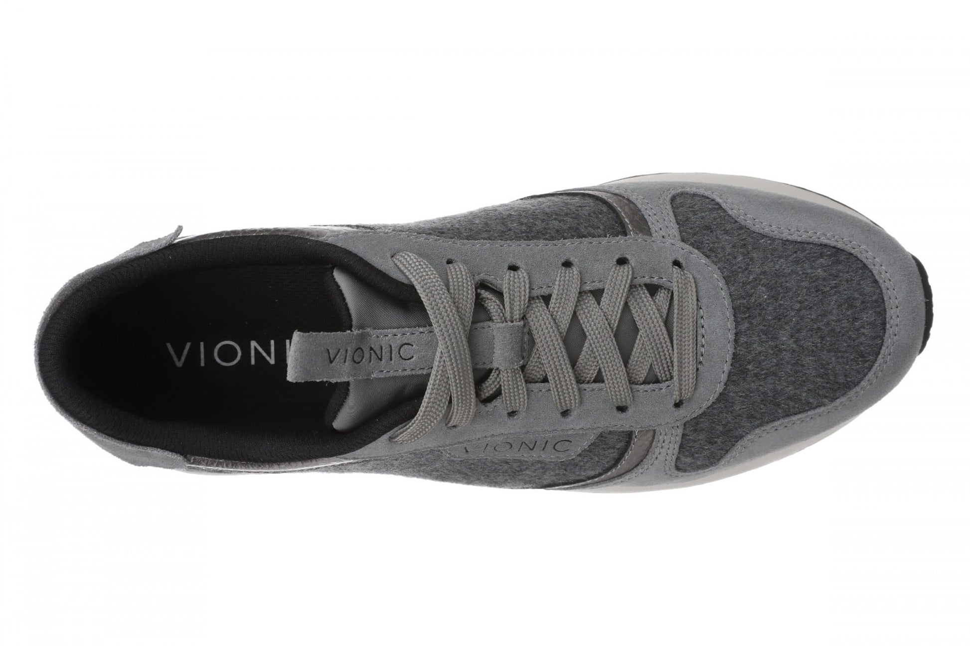 Vionic Monarch Women's Orthotic Support Sneakers - Dark Grey-dropped - Top