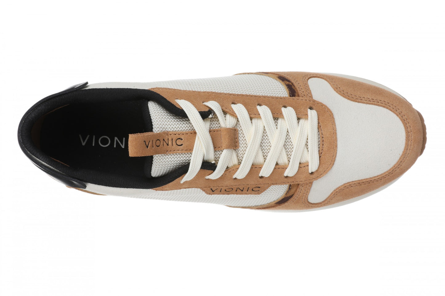 Vionic Monarch Women's Comfort Sneaker - Ivory Lepoard - Top