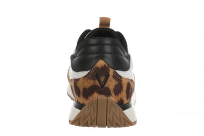 Vionic Monarch Women's Comfort Sneaker - Ivory Lepoard - Back