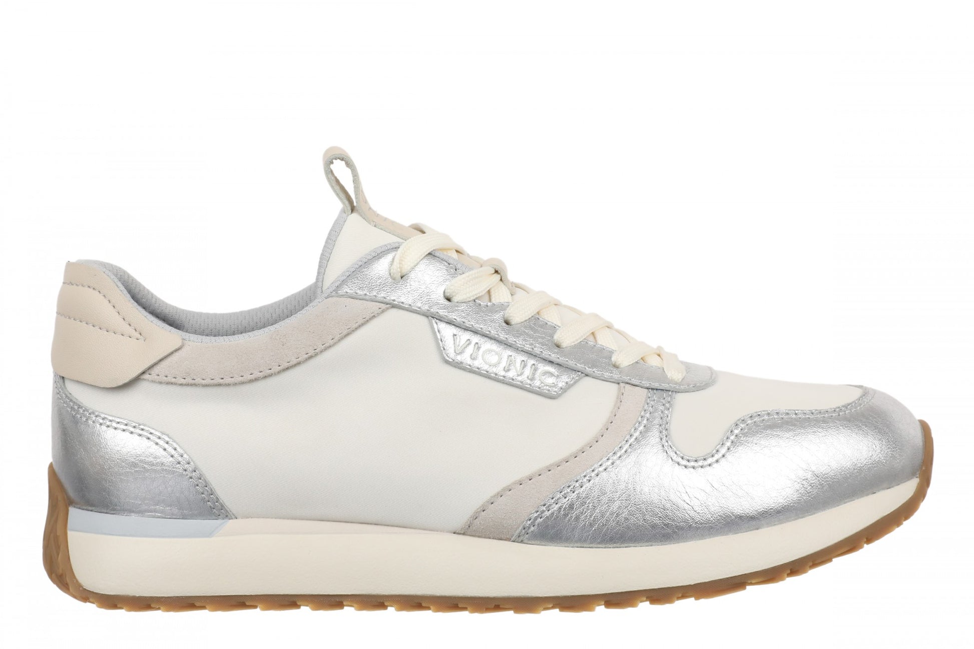 Vionic Monarch Women's Orthotic Support Sneakers - Ivory/silver - Lifestyle