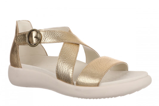Vionic Harmony Rx Women's T-Strap Recovery Sandal - Gold - Angle main
