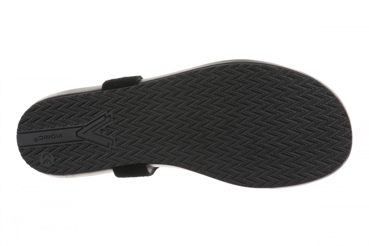 Vionic Palisades Women's Arch Support T-Strap Sandal - Black - Dropped - Bottom