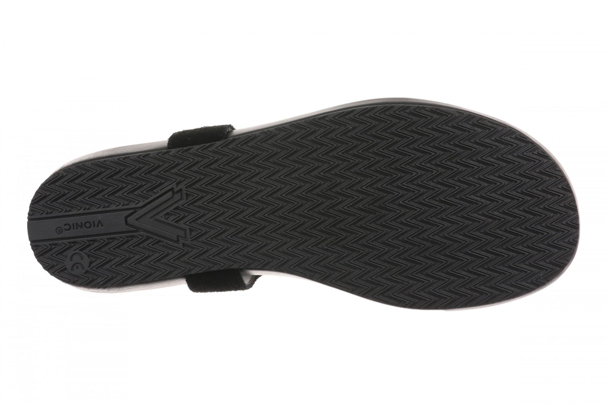 Vionic Palisades Women's Arch Support T-Strap Sandal - Black - Dropped - Bottom