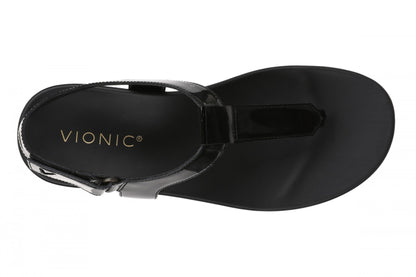 Vionic Palisades Women's Arch Support T-Strap Sandal - Black - Top