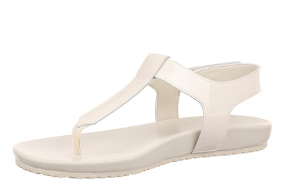 Vionic Palisades Women's Arch Support T-Strap Sandal - Cream - Left angle