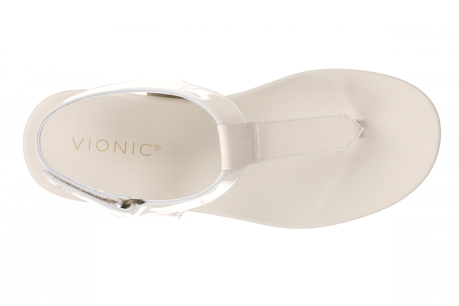 Vionic Palisades Women's Arch Support T-Strap Sandal - Cream - Top